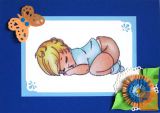 ROČNO IZDELANA TELEGRAM ČESTITKA MAVRIČNA J02