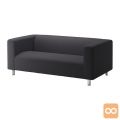 IKEA Klippan dvosed črn in bež