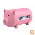 USB hub s 3 vhodi, USB 3.0, čitalec kartic, OTG, ORICO