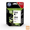 KOMPLET ČRNIL HP 304 (ČRNA ZA 120 STRANI+BARVNA ZA 100