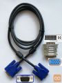 Kabel VGA (M-M) in adapter DVI-I Dual Link (M) na VGA (Ž)