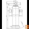 Cilinder teleskopski, 2stopnji, 6t, 495mm, z luknjo 3021F