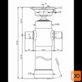 Cilinder teleskopski, 2stopnji, 3.5t, 525mm, s kroglo 2021S