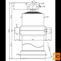 Cilinder teleskopski, 5stopenj, 22t, 2740mm, s kroglo 5012S