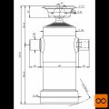 Cilinder teleskopski, 5stopenj, 8t, 1040mm, s kroglo 3092S