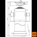 Cilinder teleskopski, 5stopenj, 8t, 2490mm, s kroglo 3096S