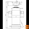 Cilinder teleskopski, 3stopnje, 8t, 593mm, s kroglo 3031S