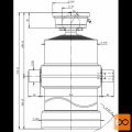 Cilinder teleskopski, 6stopenj, 25t, 1740mm, s kroglo 6052S