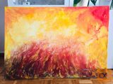 Slika akril Helena ogenj umetnost
