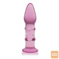 STEKLENI ANALNI ČEP Lovetoy Glass Romance Pink 5,5''