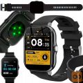Ak. unisex športna pametna ura touch 2 pasova Bluetooth črna
