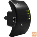 Brezž. 2,4 GHz WIFI router ojač. sign. 300Mb/s WPS 100m črn