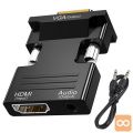 Adapter pretvornik iz HDMI v VGA + avdio AUX