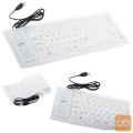 Tanka vodoodporna USB silikonska tipkovnica – zložljiva 35cm