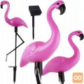 3 delni solarni set LED dekorativnih vrtnih flamingov